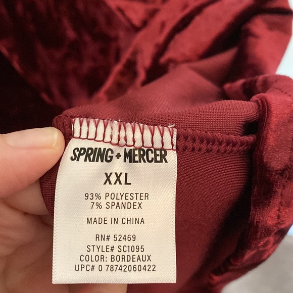 Spring & Mercer velvet shirt size XXL - Picture 4 of 4